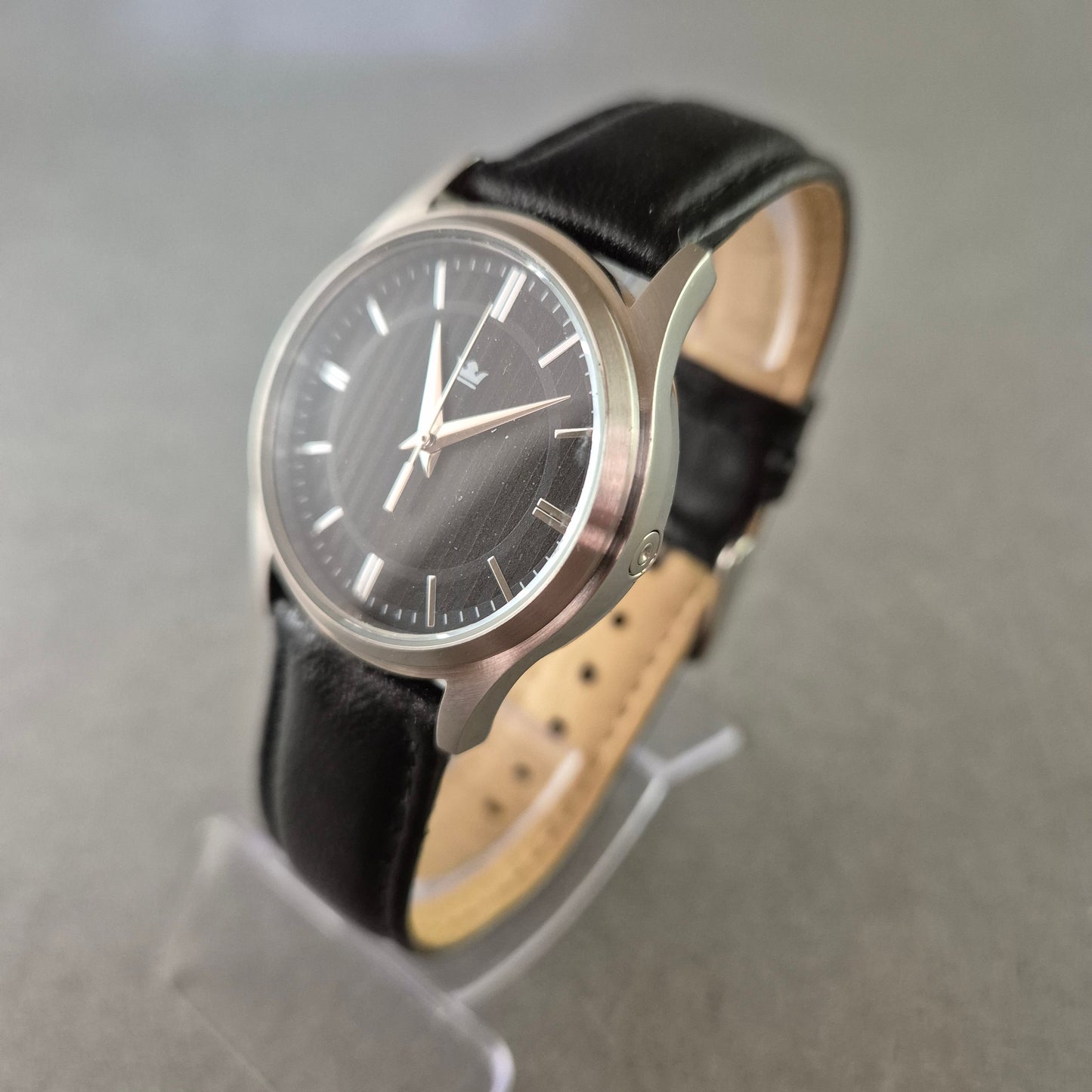 Sempre Herren Uhr – Schwarzes Zifferblatt mit Lederarmband