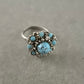 Vintage Ring – Silber mit türkisen Steinen