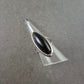 Silber Ring – Mit großem schwarzen Cabochon Stein
