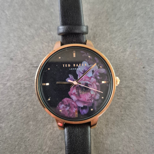 Ted Baker Damen Uhr – Roségold mit floralem Zifferblatt