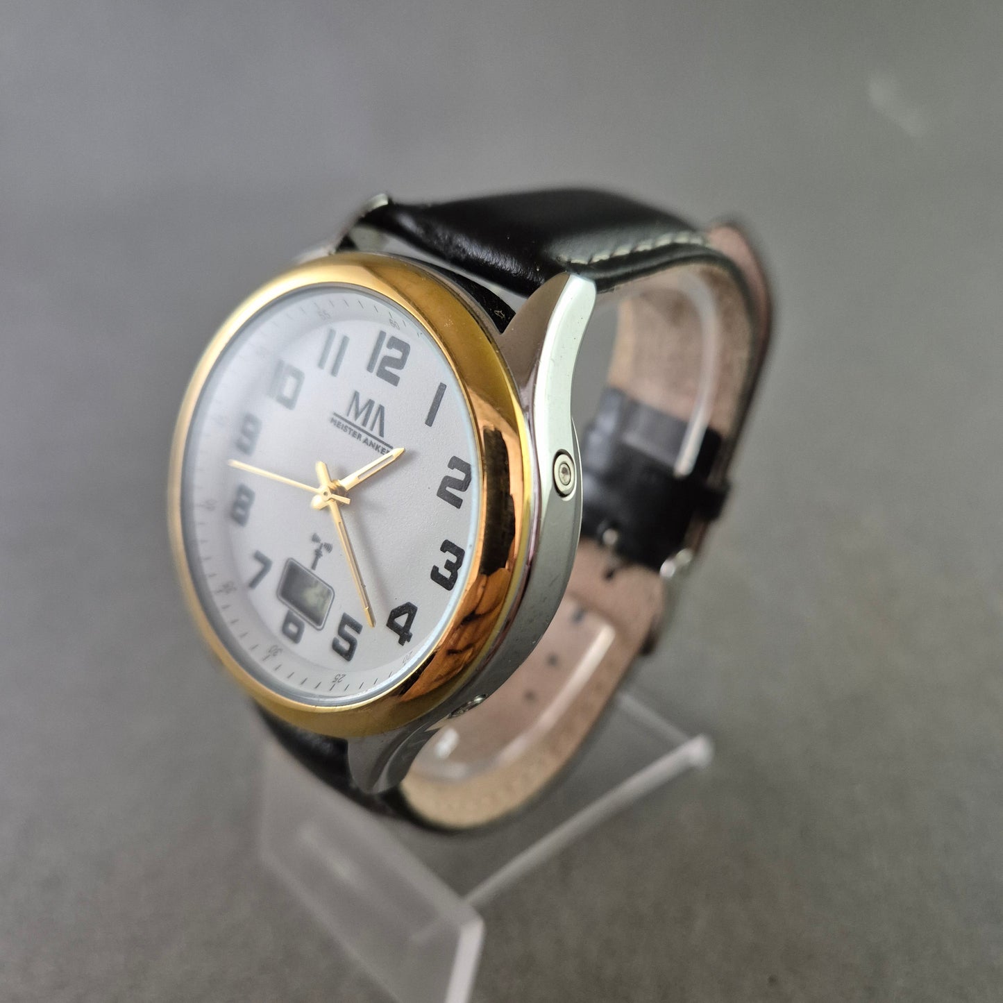 Meister Anker Herren Funkuhr – Lederarmband & Digitalanzeige