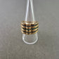 Vintage Cocktailring – Goldfarben mit grünen & schwarzen Schmucksteinen