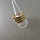 Vintage Cocktailring – Goldfarben mit grünen & schwarzen Schmucksteinen