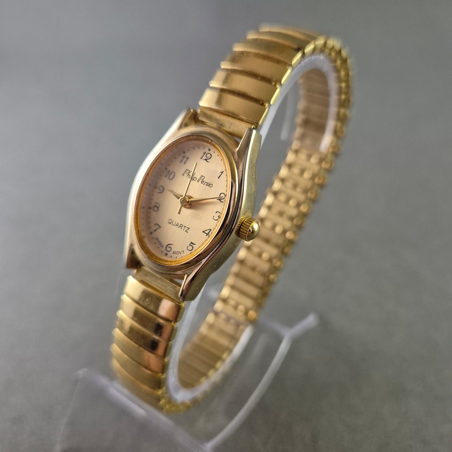 Paolo Perroti Damenarmbanduhr – Goldfarben, Quartz, Stretcharmband