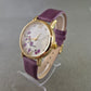 Elegante Damen Uhr – Florales Design mit violettem Armband
