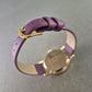 Elegante Damen Uhr – Florales Design mit violettem Armband