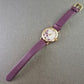 Elegante Damen Uhr – Florales Design mit violettem Armband