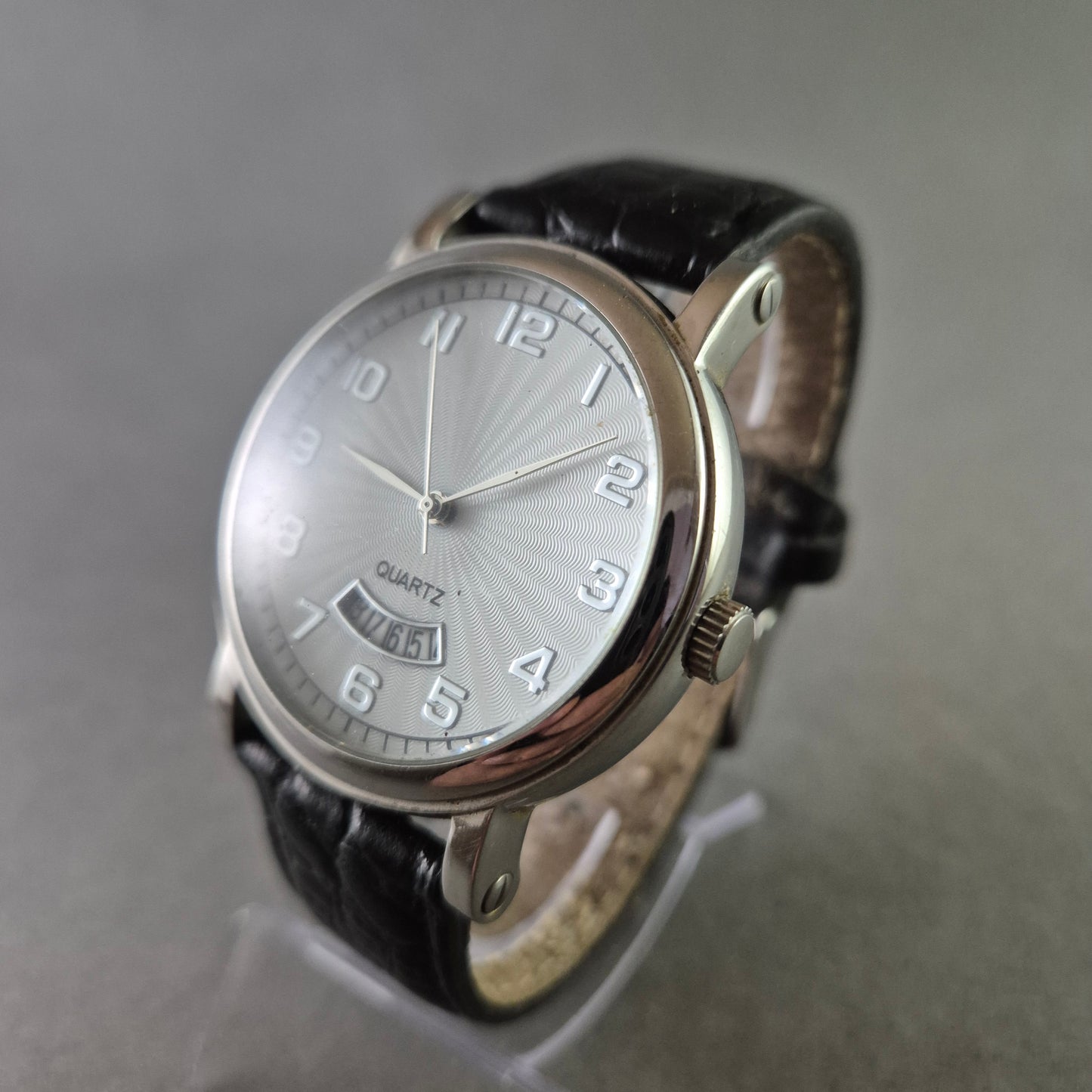 Klassische Herren Uhr – Weißes Zifferblatt mit Datumsanzeige