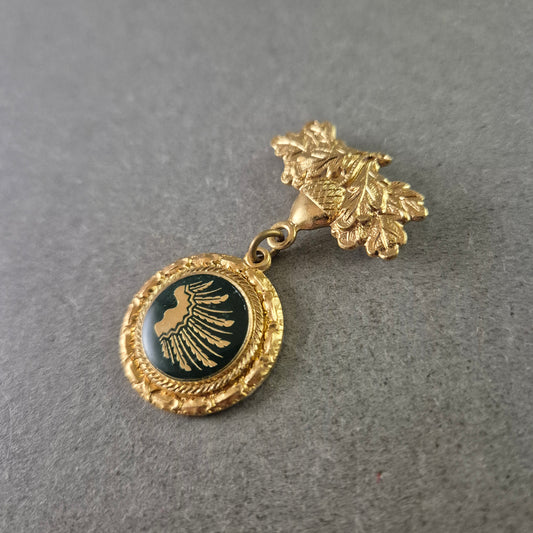 Dekorative Brosche/Medaille – Jahr 2000 mit Eichenlaub