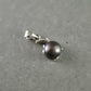 Eleganter Anhänger mit schwarzer Perle – Silberfassung