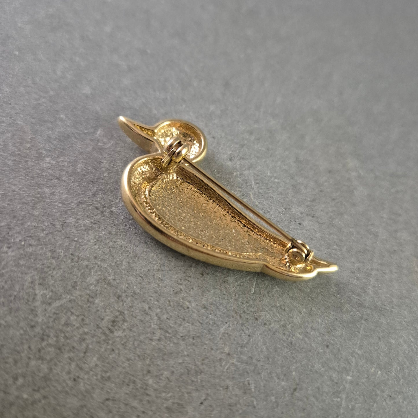 Tiermotiv Brosche – Vergoldeter Vogel mit Strassstein