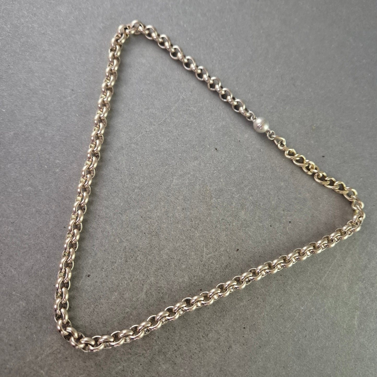 Massive Kette im Panzer Design – Silberfarben Klassisch