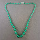 Grüne Glasperlen Kette – Vintage Schmuck in kräftigem Ton