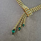 Strass Kette in Goldoptik mit grünen Steinen – Glamouröses Design