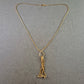 Goldfarbene Kette mit Quasten Anhänger – Stilvoller Vintage Look