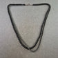 Doppelstrang Kette in Schwarz und Silberoptik – Eleganter Look