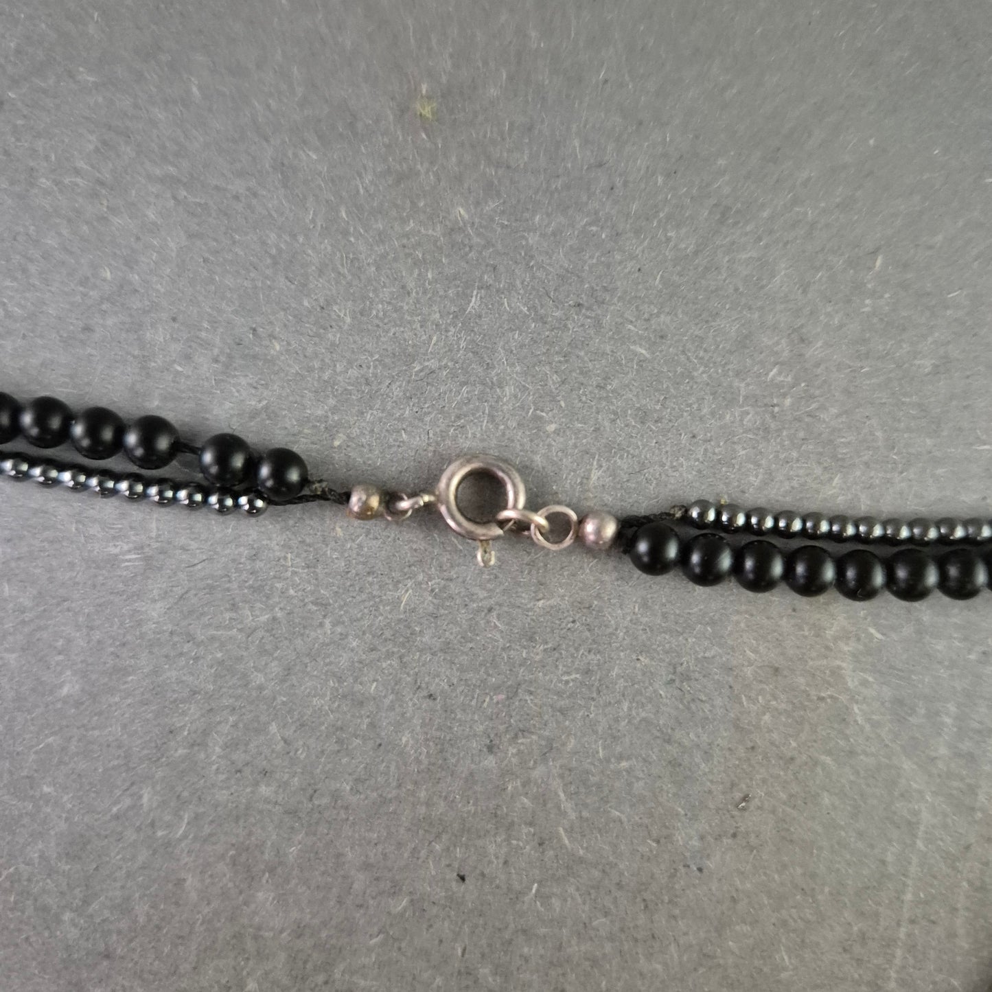 Doppelstrang Kette in Schwarz und Silberoptik – Eleganter Look