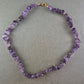 Damen Kette aus Amethyst Splittern – Naturstein Schmuck in Violett