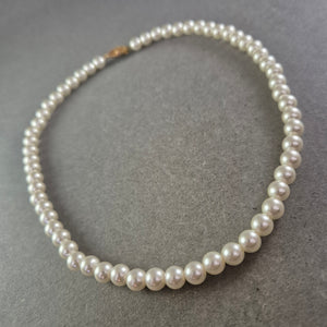 Damen Perlen Kette Eleganter Halsschmuck mit goldenem Verschluss