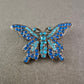 Schmetterlings Brosche mit blauen Strasssteinen – Funkelndes Vintage-Design