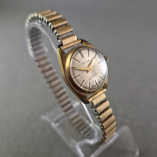 Tonica Damen Uhr Vintage – Mechanik mit 17 Jewels und Flexband