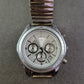 Sportliche Herren Uhr mit Chronograph & Stretcharmband – Silberoptik