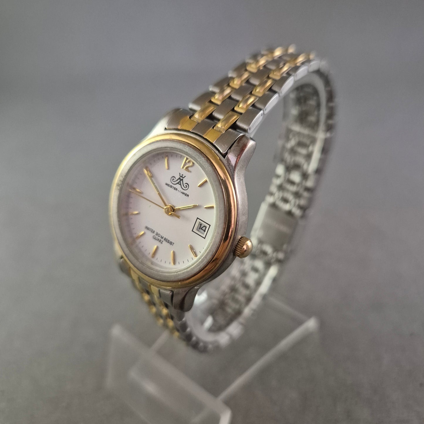 Damen Uhr Meister Anker Bicolor-Design mit Datumsanzeige