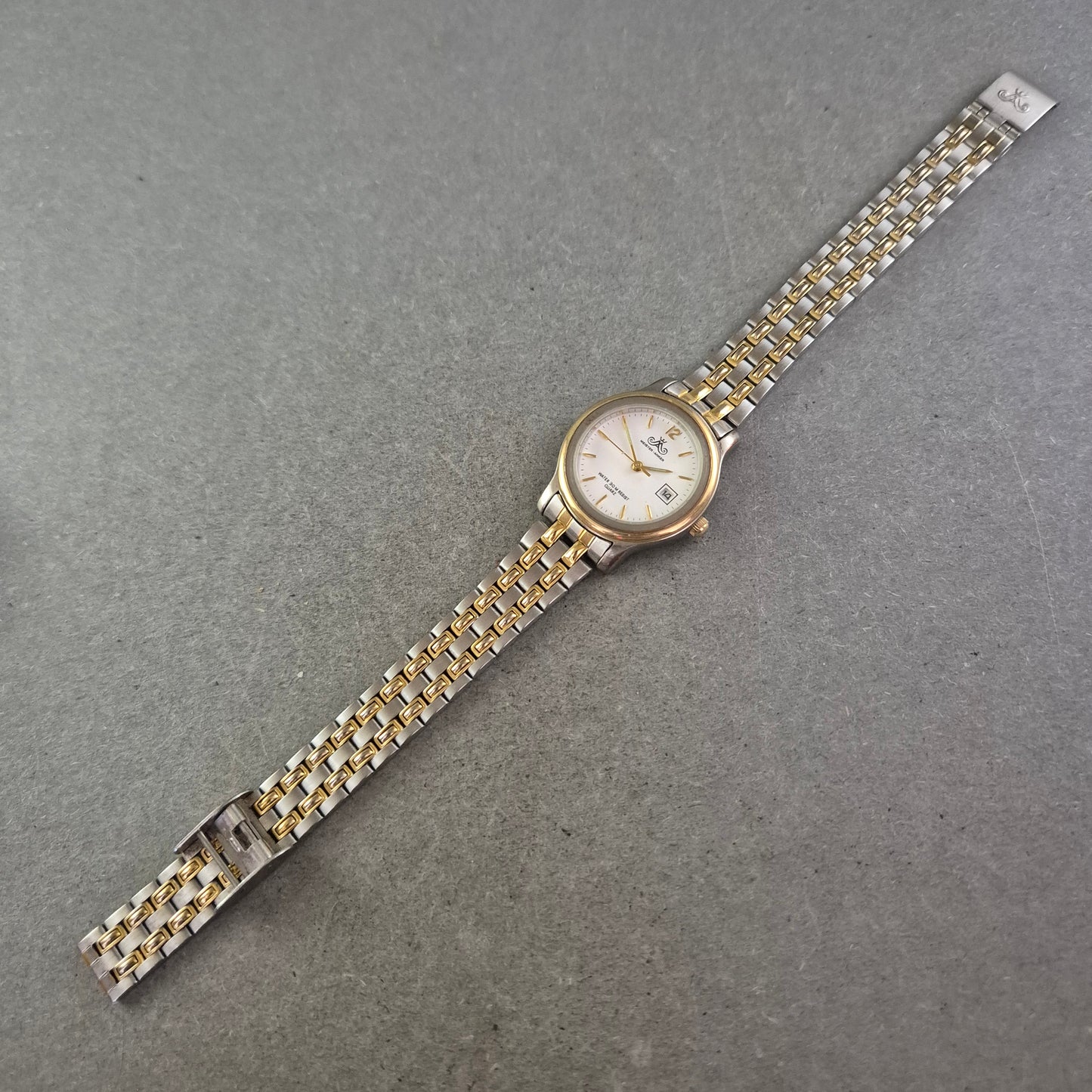 Damen Uhr Meister Anker Bicolor-Design mit Datumsanzeige