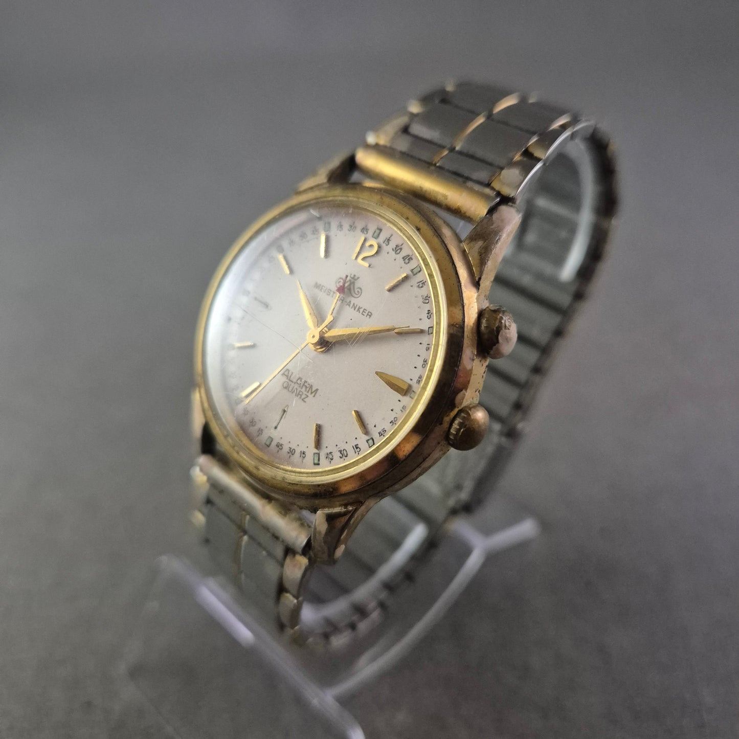 Damen Uhr Meister Anker Alarm Quartz in Bicolor-Optik