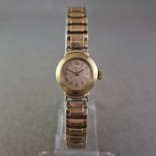 Damen Uhr Dugena Fest Vintage Gold mit Zahlenzifferblatt