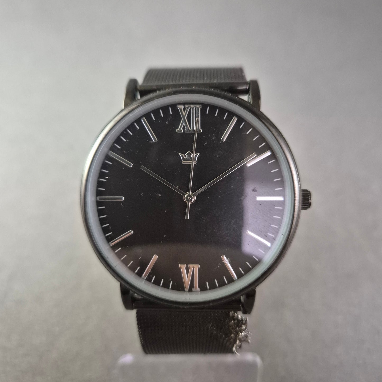 Damen Uhr SEMPRE Schwarz Minimalistisches Design mit Mesh-Armband