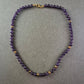 Klassische Amethyst Halskette – Elegante Kugeln in kräftigem Violett