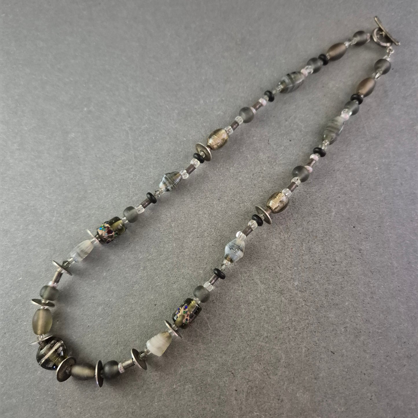 Vintage Glasperlen Kette – Handgefertigter Ethno Schmuck