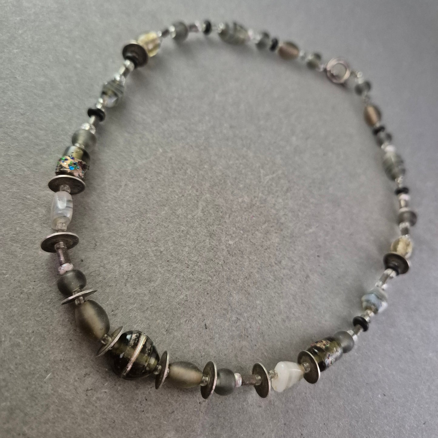 Vintage Glasperlen Kette – Handgefertigter Ethno Schmuck