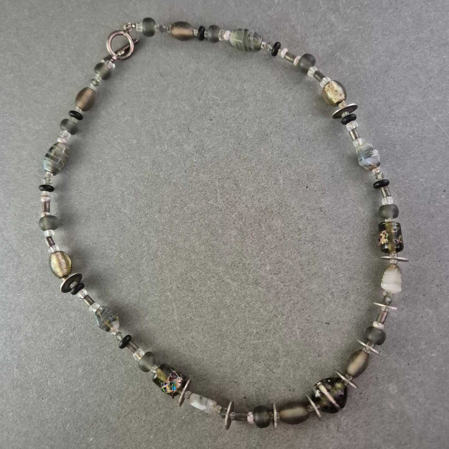 Vintage Glasperlen Kette – Handgefertigter Ethno Schmuck