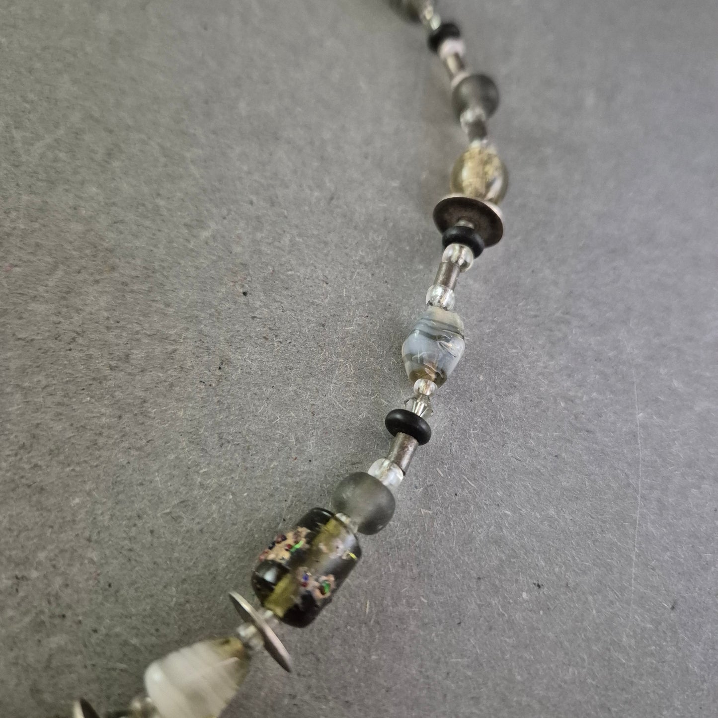 Vintage Glasperlen Kette – Handgefertigter Ethno Schmuck