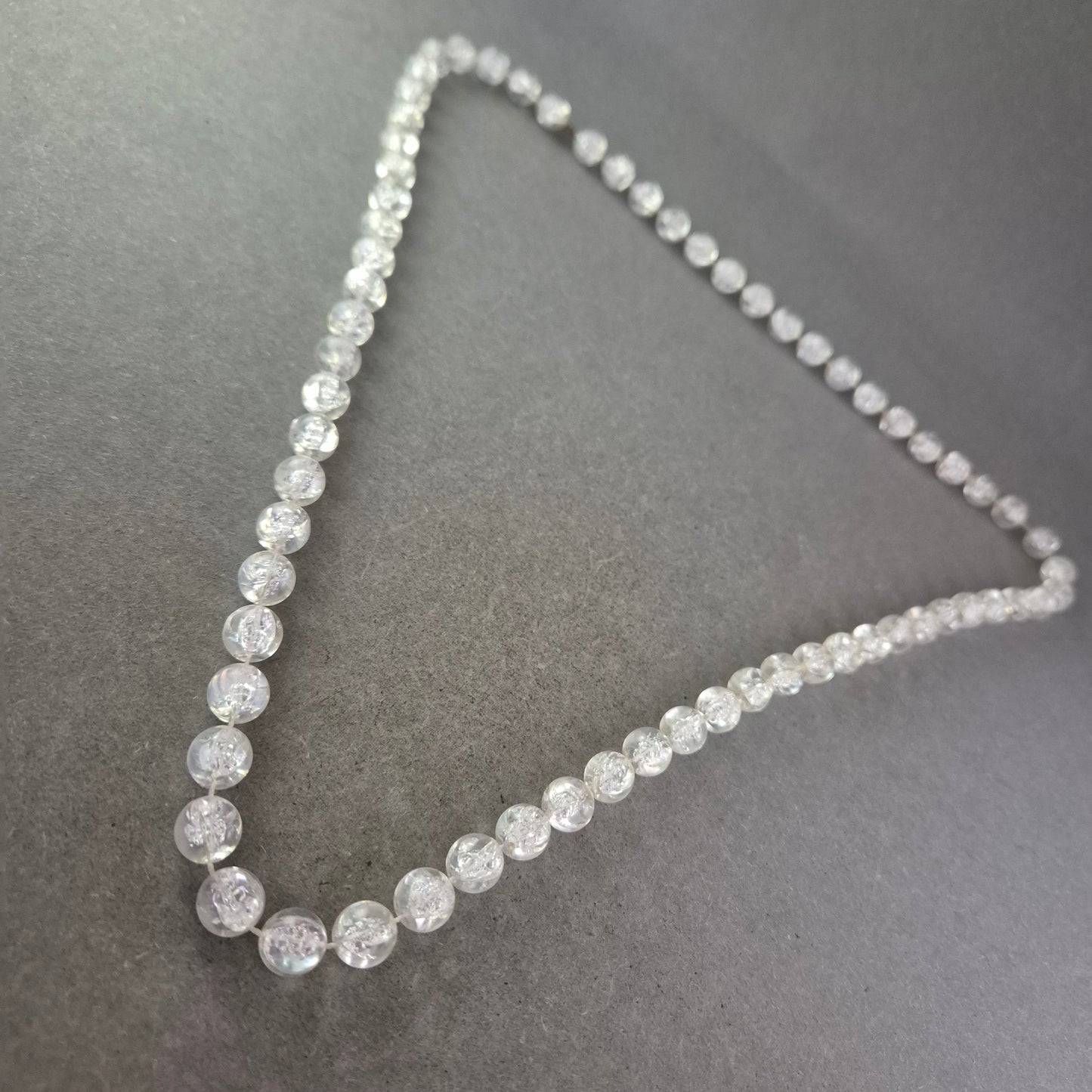 Klar Glasperlen Kette – Eleganter Schmuck mit funkelndem Effekt