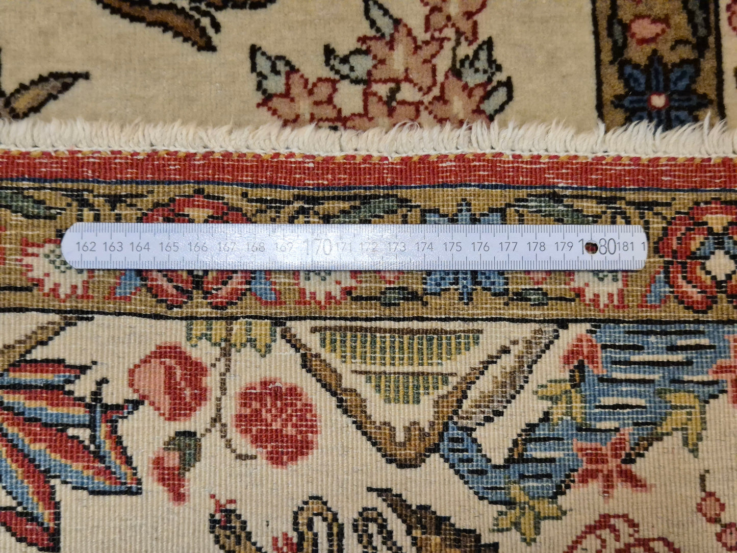 Orientteppich Ghom Teppich – Korkwolle, Jagdszene, semi-antik