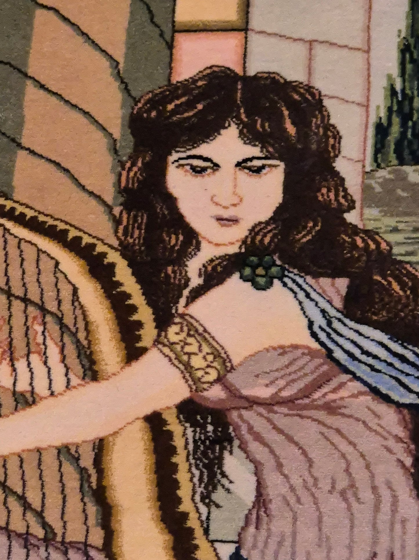 Täbriz Teppich – Korkwolle, figürliche Darstellung, feine Knüpfung