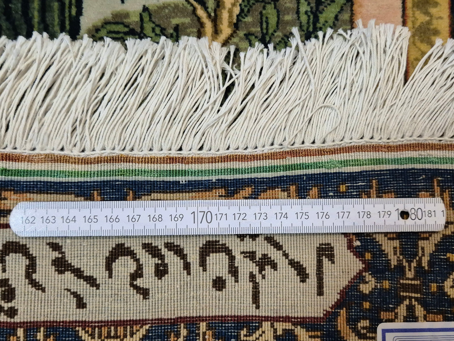 Täbriz Teppich – Korkwolle, figürliche Darstellung, feine Knüpfung