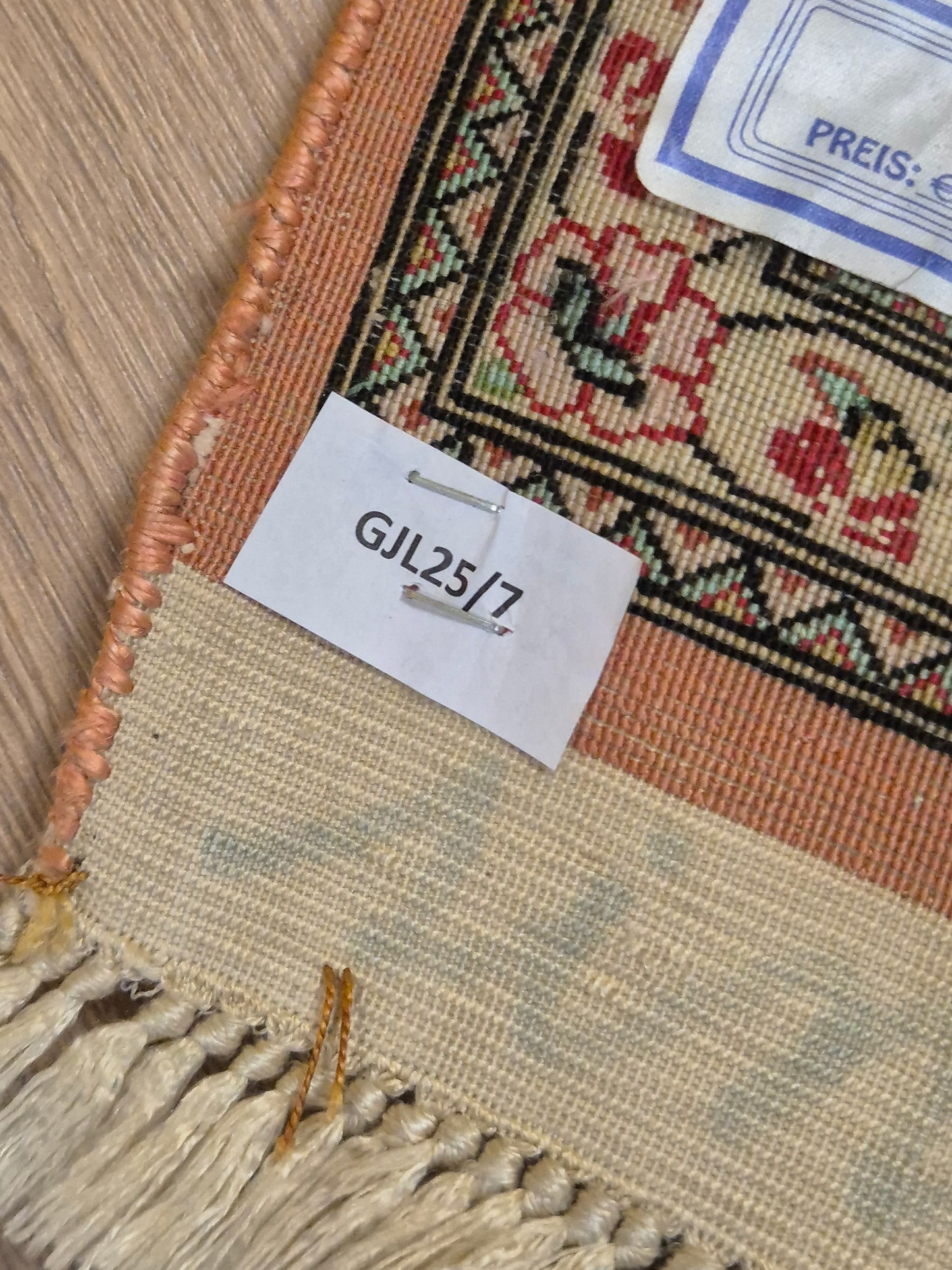 Ghom Teppich – Seide auf Seide, Paradiesgarten-Motiv, feine Knüpfung