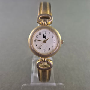 LIP Damen Uhr – Vintage Design mit goldfarbenem Armband
