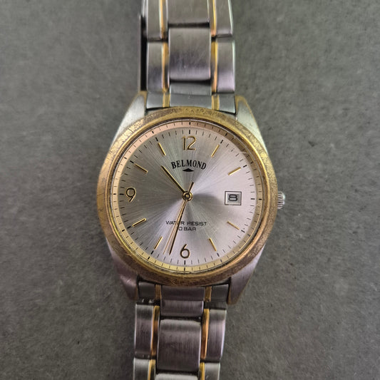 Belmond Herren Uhr – Zweifarbiges Edelstahlarmband mit Datum