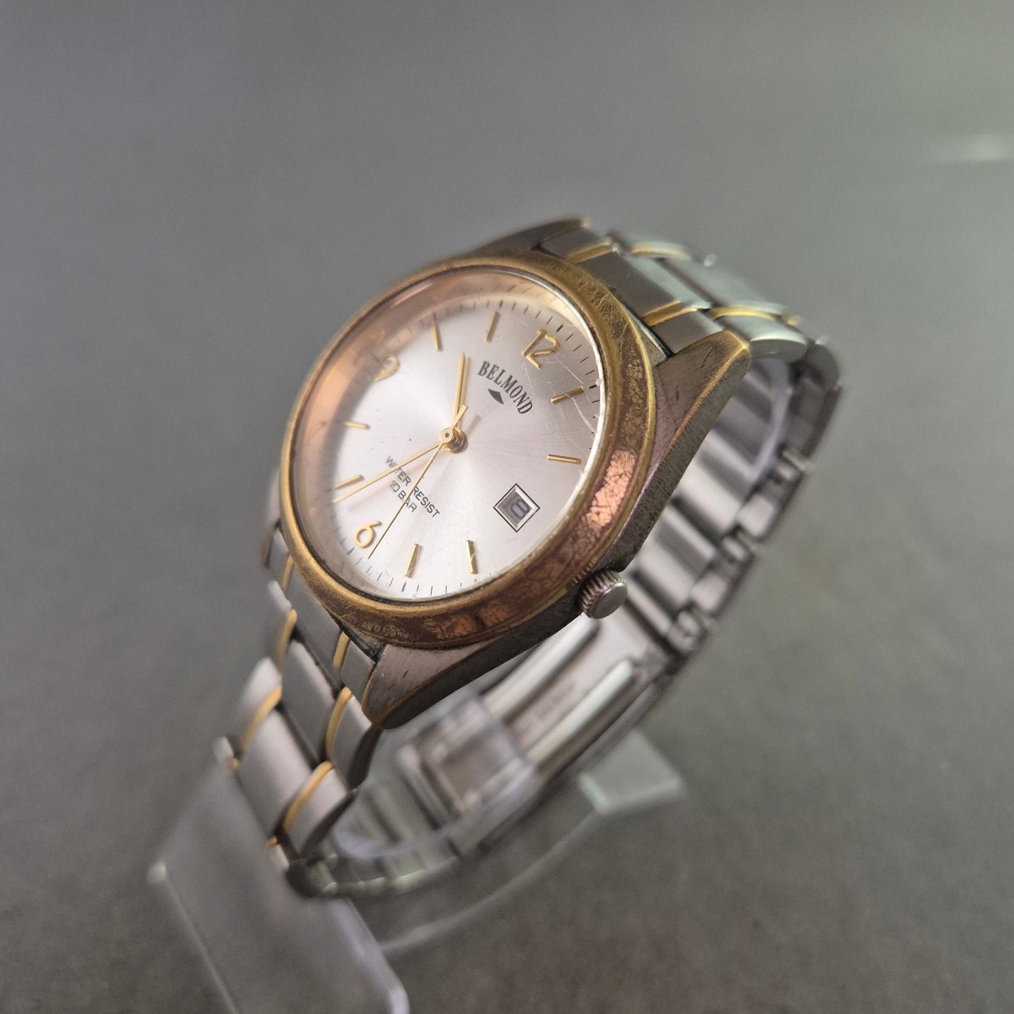 Belmond Herren Uhr – Zweifarbiges Edelstahlarmband mit Datum