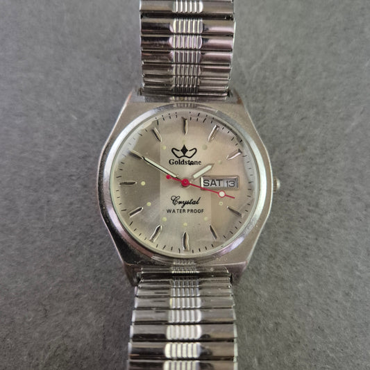 Goldstone Herren Uhr – Vintage Design mit Wochentags- und Datumsanzeige