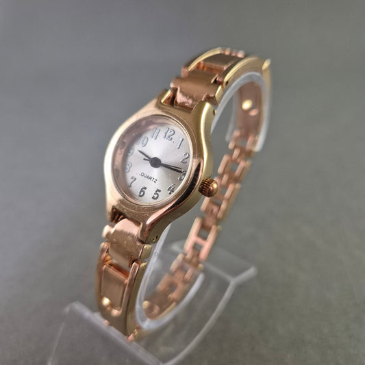 Elegante Damen Quarz Armbanduhr – Roségoldenes Design