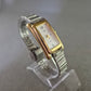Elegante Damen Uhr – Rechteckiges Design mit Bicolor-Armband