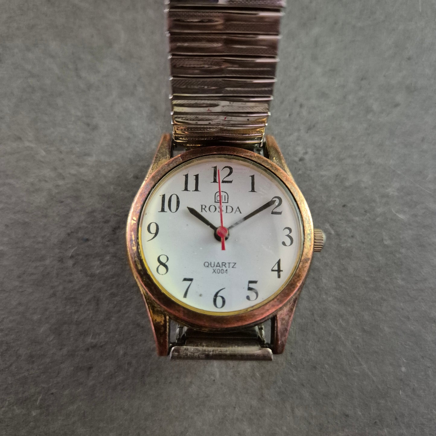 Elegante Damen Uhr Ronda mit Flexband in Bicolor
