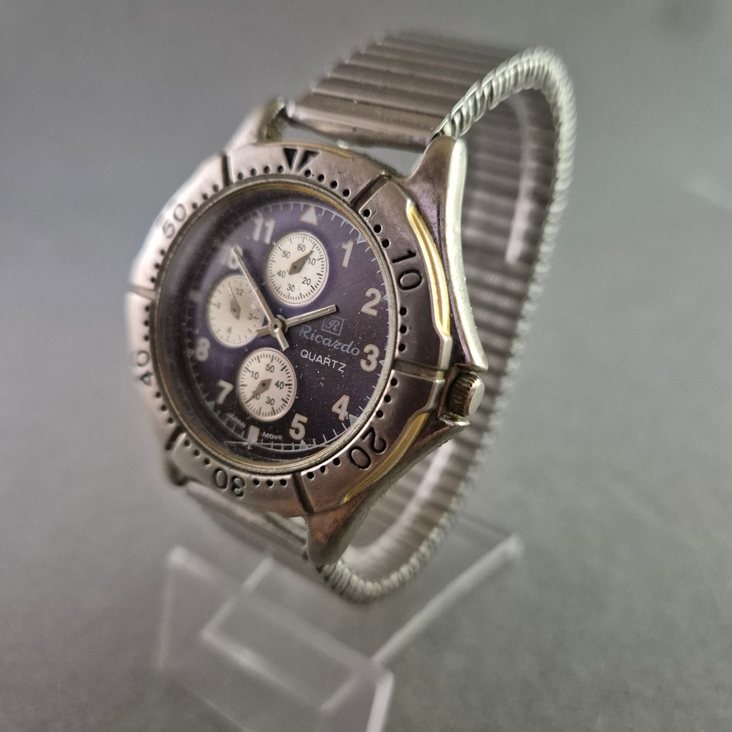 Robuste Herren Uhr Ricardo mit blauem Zifferblatt und Flexband