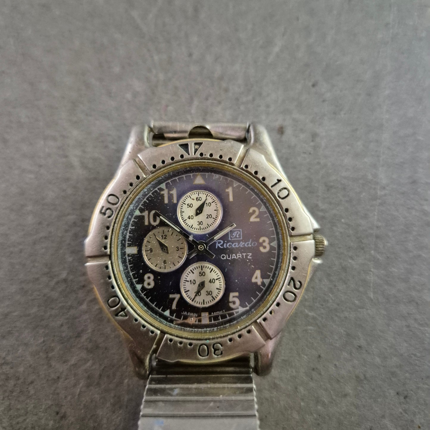 Robuste Herren Uhr Ricardo mit blauem Zifferblatt und Flexband